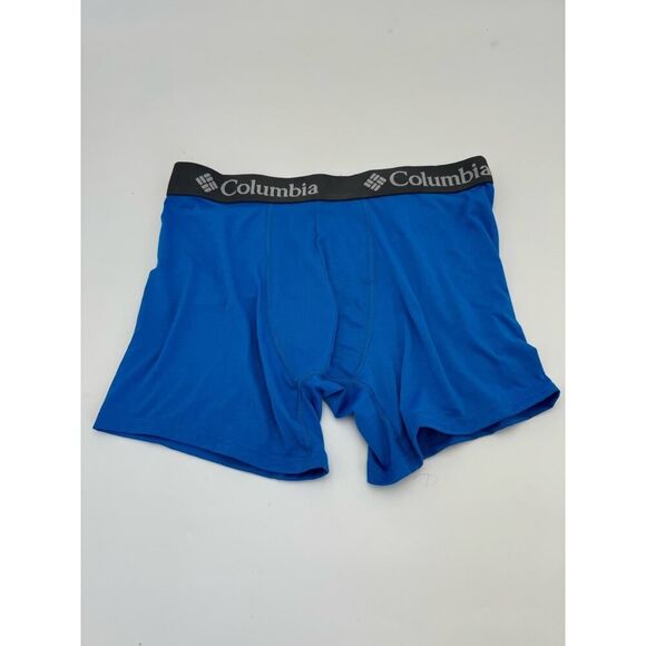Columbia  Polyester Blend Elactic Waist Stretched Boxer Shorts Men's Large Blue - Picture 1 of 4